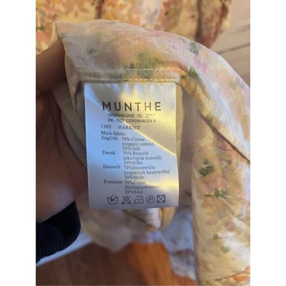 MUNTHE Organic Cotton and Silk Harriet Dress floral size 12 or 42EU - Picture 7 of 9